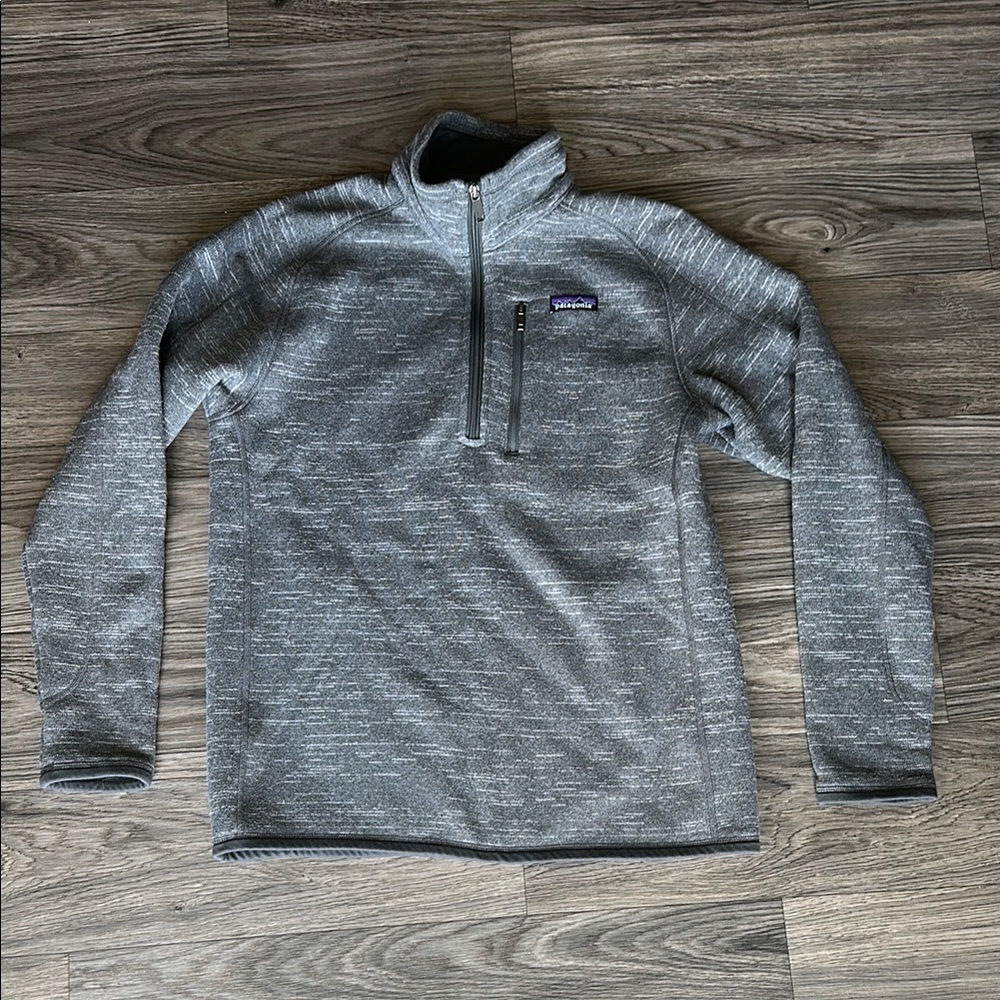 Patagonia Mens 1/4 Zip Better Sweater Fleece Size M Nickel Grey